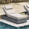 Jardin Aluminium Outdoor Sun Lounger, Granite -Garden Store OD ALU1 GRANITE SUNLG main