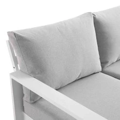 Albany Aluminium Large Corner Casual Dining Set With Rising Table, White -Garden Store OD DINE 1045 WHITE detail3