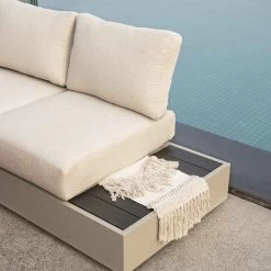 Jardin Aluminium Large Corner Casual Dining Set With Rising Firepit Table, Pumice 19 Jardin Aluminium Large Corner Casual Dining Set With Rising Firepit Table, Pumice -Garden Store OD DINE 906 PUMICE SET scene4