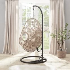 Daisy Floral Pattern Indoor Outdoor Hanging Chair 16 Daisy Floral Pattern Indoor Outdoor Hanging Chair -Garden Store OD HC 013 3