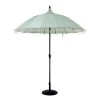Hacienda 2.4M Sage Green Beaded Carousel Garden Parasol With Fringe Tassels And Aluminium Tilt -Garden Store OD PRSL 16 SAGE WB1
