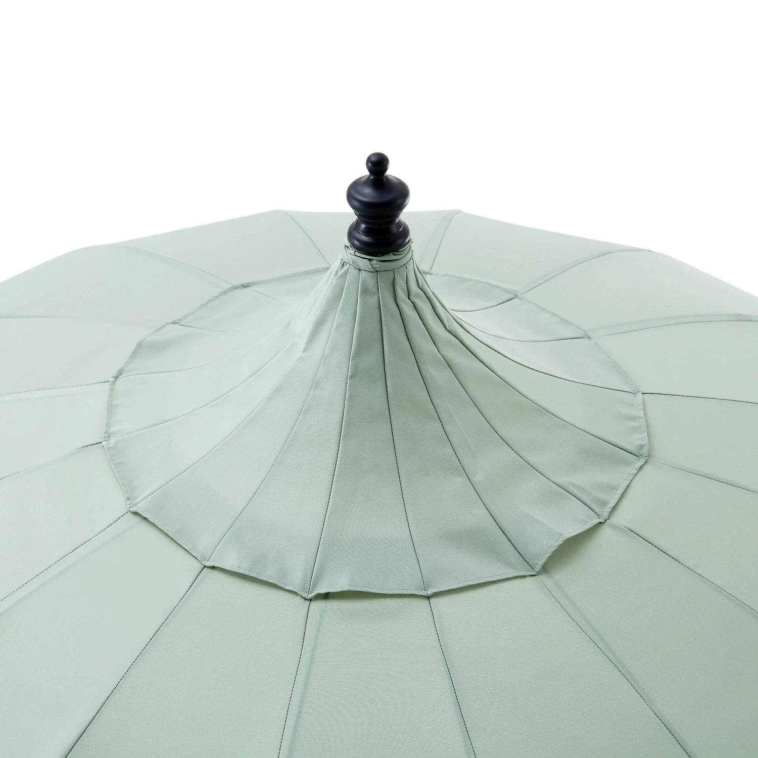 Hacienda 2.4M Sage Green Beaded Carousel Garden Parasol With Fringe Tassels And Aluminium Tilt 9 Hacienda 2.4M Sage Green Beaded Carousel Garden Parasol With Fringe Tassels And Aluminium Tilt - Image 7
