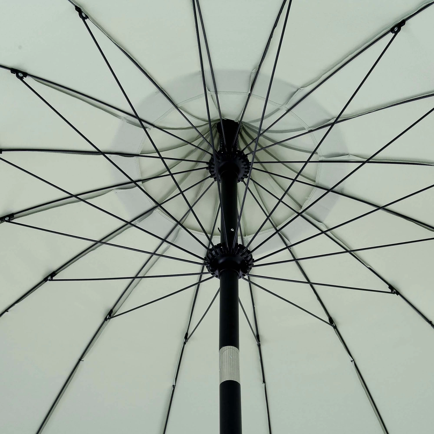 Hacienda 2.4M Sage Green Beaded Carousel Garden Parasol With Fringe Tassels And Aluminium Tilt 10 Hacienda 2.4M Sage Green Beaded Carousel Garden Parasol With Fringe Tassels And Aluminium Tilt - Image 8