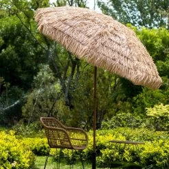 2.2M Thatch Patio Tiki Straw Parasol With Aluminium Tilt 14 2.2M Thatch Patio Tiki Straw Parasol With Aluminium Tilt -Garden Store OD PRSL 30 scene2
