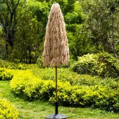 2.2M Thatch Patio Tiki Straw Parasol With Aluminium Tilt 15 2.2M Thatch Patio Tiki Straw Parasol With Aluminium Tilt -Garden Store OD PRSL 30 scene3