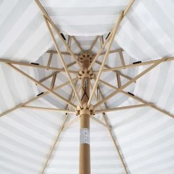 Fabienne Sage Green And White Striped 3M Double Top Crank And Tilt Parasol -Garden Store OD PRSL 42 GREENSTRIPE detail5