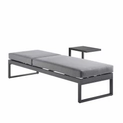 Albany Aluminium Sun Lounger, Grey -Garden Store OD SLG 155 GREY WB2