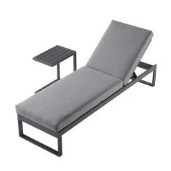 Albany Aluminium Sun Lounger, Grey -Garden Store OD SLG 155 GREY WB3
