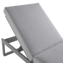 Albany Aluminium Sun Lounger, Grey -Garden Store OD SLG 155 GREY detail1