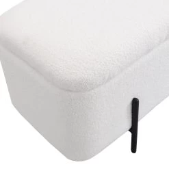 Jed Ecru Boucle 120cm Large Storage Ottoman Bench 21 Jed Ecru Boucle 120cm Large Storage Ottoman Bench -Garden Store OTTO 2245 ECRUBOUCLE detail1