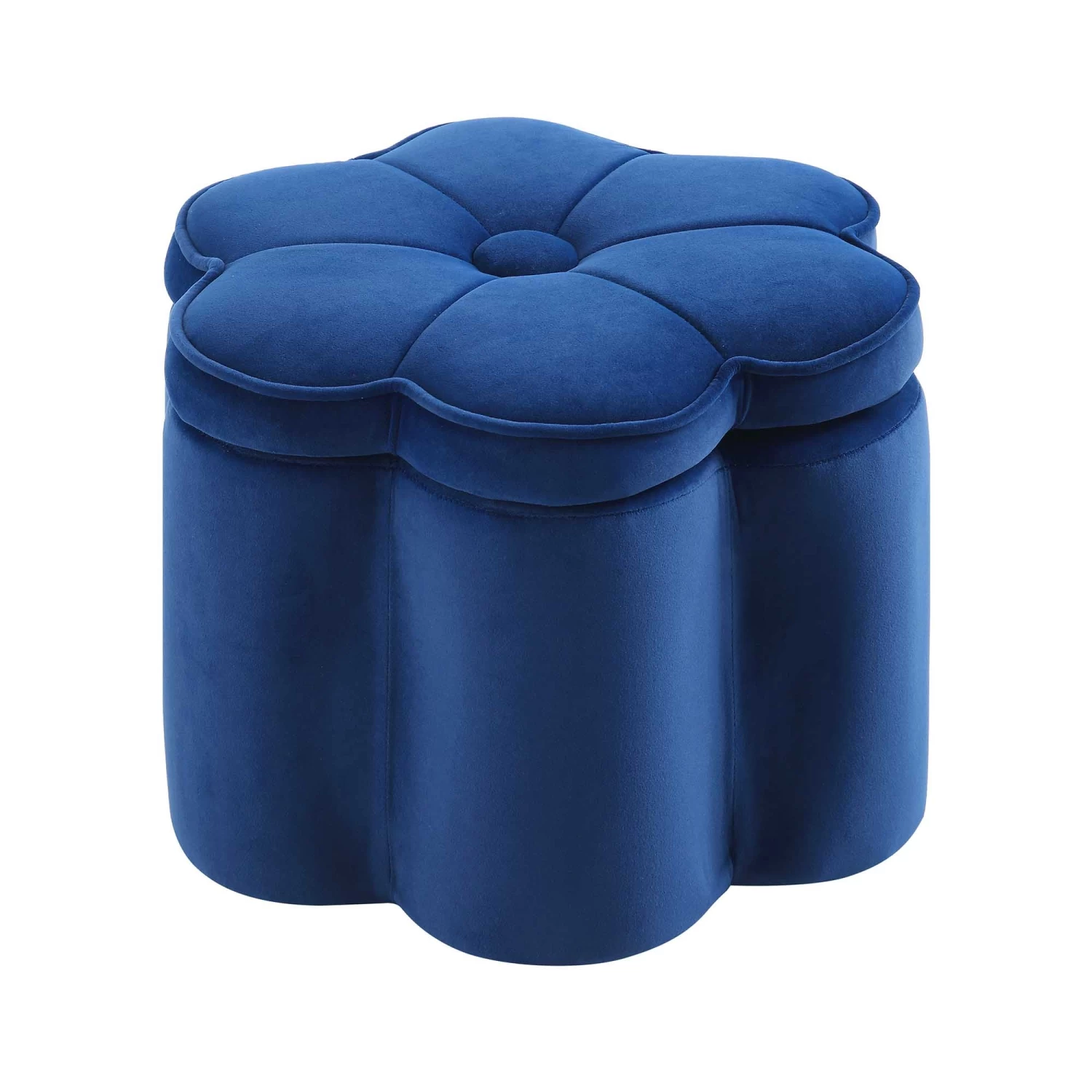 Pollie Navy Velvet Storage Stool 8 Pollie Navy Velvet Storage Stool - Image 6