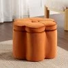Pollie Orange Velvet Storage Stool 1 Pollie Orange Velvet Storage Stool -Garden Store POUF 291 ORANGE VEL main