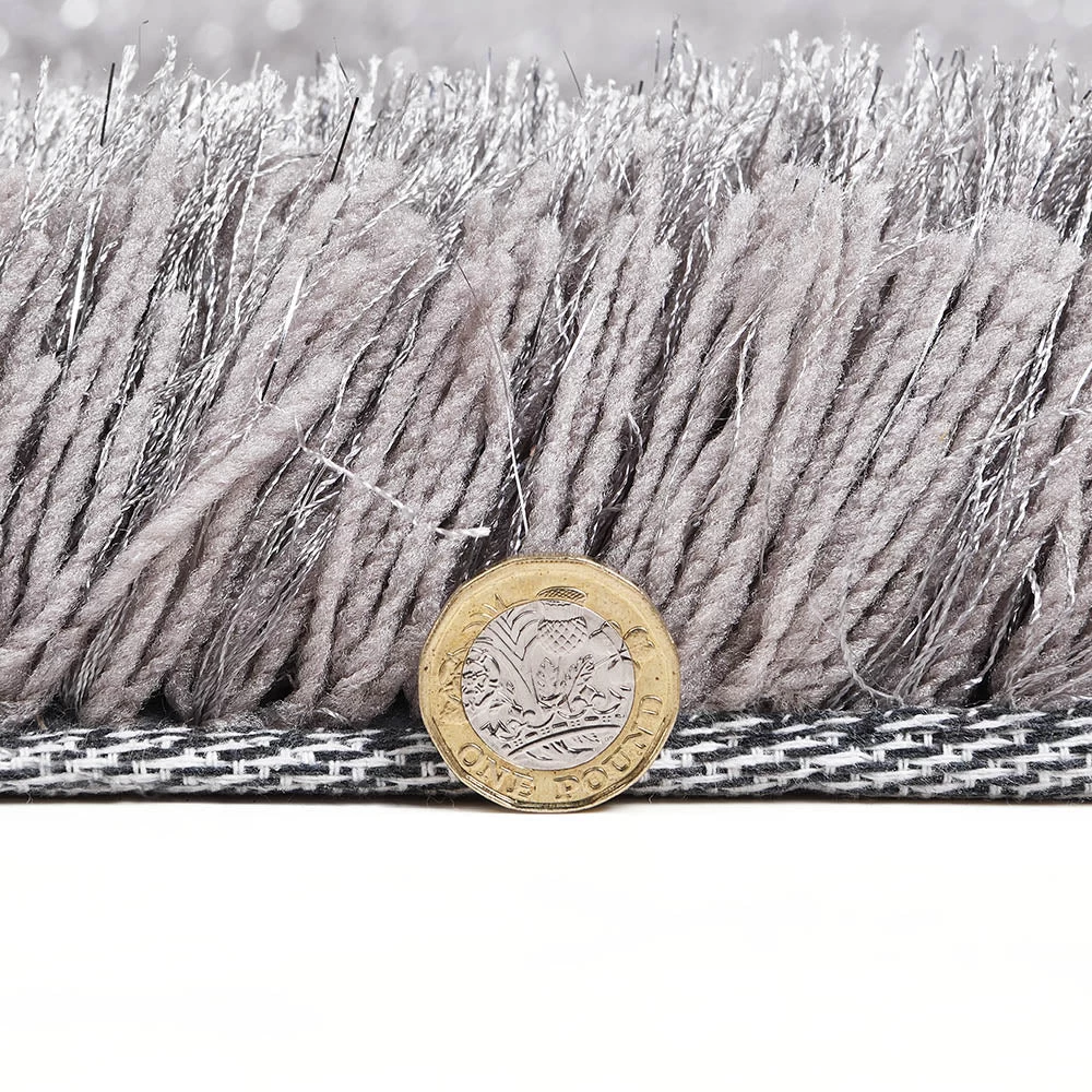 Silver Tufted Shaggy Rug 160 X 230 Cm 6 Silver Tufted Shaggy Rug 160 X 230 Cm - Image 5