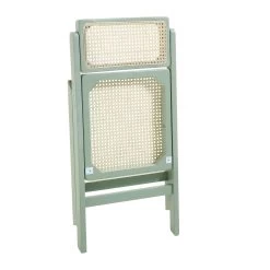 Frances Set Of 2 Folding Cane Rattan Chairs, Mint -Garden Store XN 2054 SAGE 2P WB5
