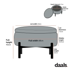 Amboise Round Storage Pouffe, Brick Boucle -Garden Store XR Amboise XR 2183 STOOL 883f5b32 5ed2 40eb a6c4 cb7d8b019151