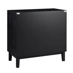 Bianca Chip Carved 3 Drawer Chest, Antique Bronze & Black -Garden Store XXCOD 008 GOLD BLACK WB6