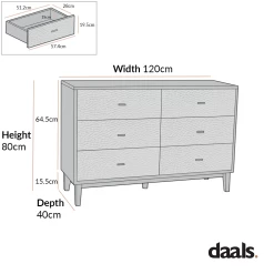 Bianca Chip Carved 6 Drawer Chest, Antique Bronze & Black -Garden Store XXCOD 010 GOLD BLACK