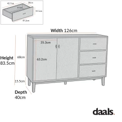 Bianca Chip Carved 2-Door 3-Drawer Sideboard, Antique Bronze & Black 20 Bianca Chip Carved 2-Door 3-Drawer Sideboard, Antique Bronze & Black -Garden Store XXSB 006 GOLD BLACK