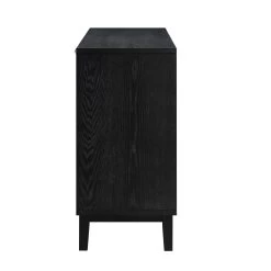 Bianca Chip Carved 2-Door 3-Drawer Sideboard, Antique Bronze & Black 24 Bianca Chip Carved 2-Door 3-Drawer Sideboard, Antique Bronze & Black -Garden Store XXSB 006 GOLD BLACK WB5