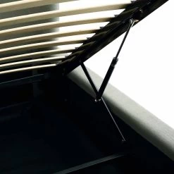 Constance Winged Headboard Ottoman Storage Bed, Olive Linen 30 Constance Winged Headboard Ottoman Storage Bed, Olive Linen -Garden Store ZD 2182 OLIVE LIN detail2