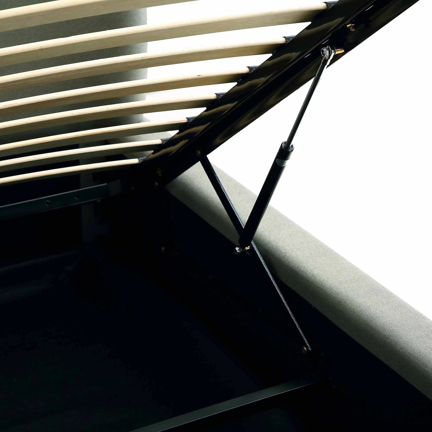 Constance Winged Headboard Ottoman Storage Bed, Olive Linen 15 Constance Winged Headboard Ottoman Storage Bed, Olive Linen - Image 13