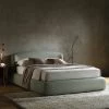 Constance Winged Headboard Ottoman Storage Bed, Olive Linen 2 Constance Winged Headboard Ottoman Storage Bed, Olive Linen -Garden Store ZD 2182 OLIVE LIN main