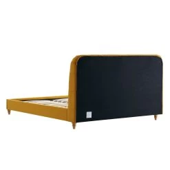 Leamington Deep-Buttoned Upholstered Bed, Turmeric Yellow Velvet -Garden Store ZX 1063 MUST VEL WB5