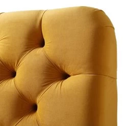 Leamington Deep-Buttoned Upholstered Bed, Turmeric Yellow Velvet -Garden Store ZX 1063 MUST VEL detail2