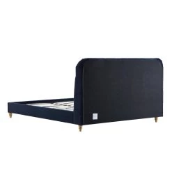Leamington Deep-Buttoned Upholstered Bed, Midnight Blue Velvet 25 Leamington Deep-Buttoned Upholstered Bed, Midnight Blue Velvet -Garden Store ZX 1063 NAVY VEL WB5