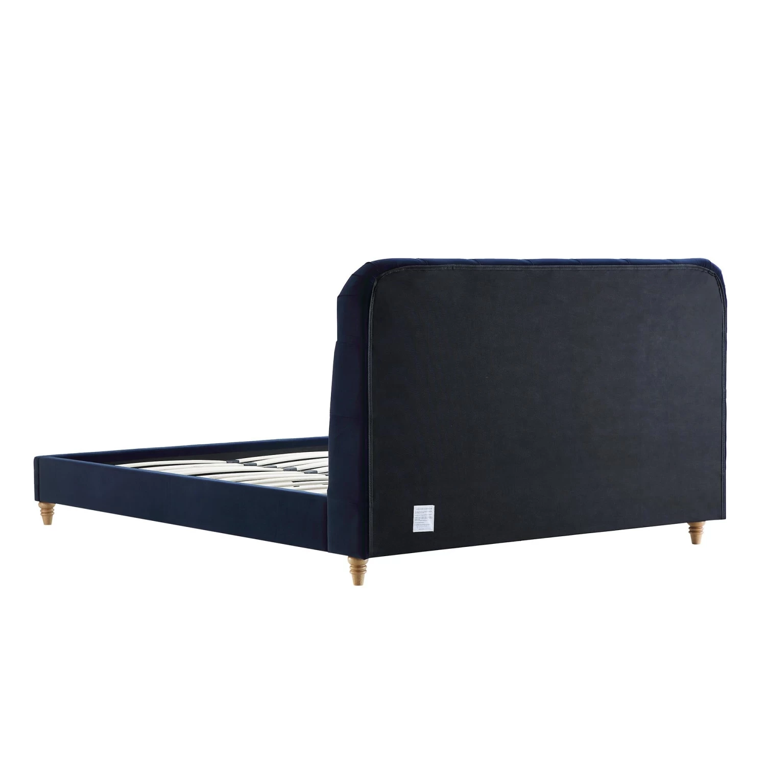 Leamington Deep-Buttoned Upholstered Bed, Midnight Blue Velvet 11 Leamington Deep-Buttoned Upholstered Bed, Midnight Blue Velvet - Image 9