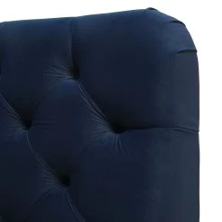 Leamington Deep-Buttoned Upholstered Bed, Midnight Blue Velvet 27 Leamington Deep-Buttoned Upholstered Bed, Midnight Blue Velvet -Garden Store ZX 1063 NAVY VEL detail2