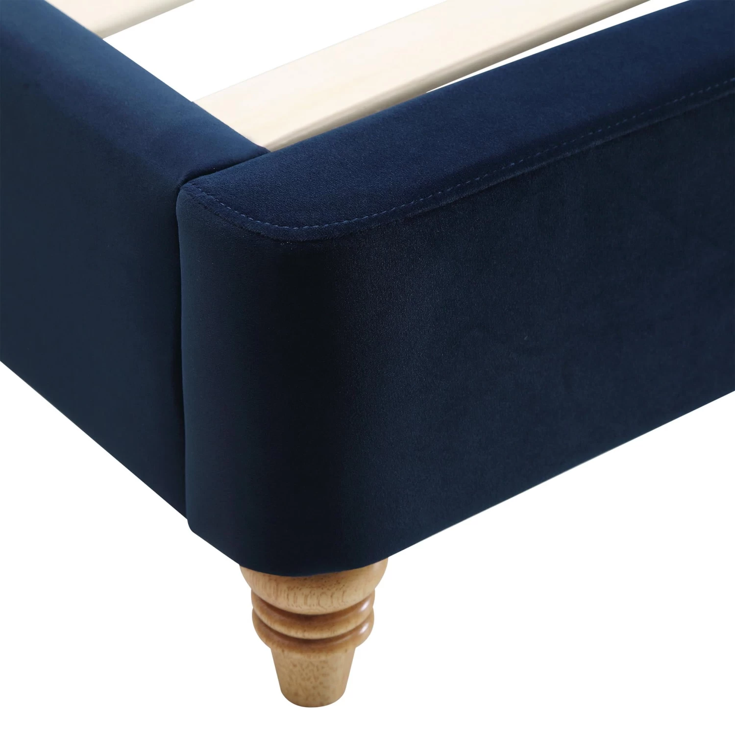 Leamington Deep-Buttoned Upholstered Bed, Midnight Blue Velvet 15 Leamington Deep-Buttoned Upholstered Bed, Midnight Blue Velvet - Image 13