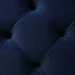Leamington Deep-Buttoned Upholstered Bed, Midnight Blue Velvet 28 Leamington Deep-Buttoned Upholstered Bed, Midnight Blue Velvet -Garden Store ZX 1063 NAVY VEL detail4