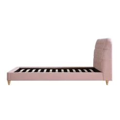 Leamington Deep-Buttoned Upholstered Bed, Rosewater Pink Fabric -Garden Store ZX 1063 PALEPINK FAB WB4