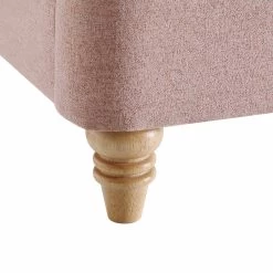 Leamington Deep-Buttoned Upholstered Bed, Rosewater Pink Fabric -Garden Store ZX 1063 PALEPINK FAB detail4
