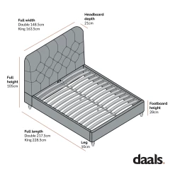 Leamington Deep-Buttoned Upholstered Bed, Midnight Blue Velvet 21 Leamington Deep-Buttoned Upholstered Bed, Midnight Blue Velvet -Garden Store ZX Beds ZX 1063 No SK