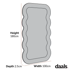 Venus Full Length Wave Mirror 180 X 100 Cm, Walnut 14 Venus Full Length Wave Mirror 180 X 100 Cm, Walnut -Garden Store dimensional drawings NOV 2022 MIRR 162