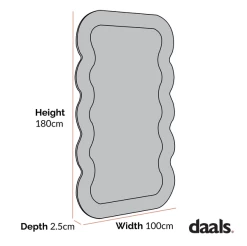 Venus Full Length Wave Mirror 180 X 100 Cm, Sage Green -Garden Store dimensional drawings NOV 2022 MIRR 162 600x 6220a431 b0b1 4783 88dd f99605b62934