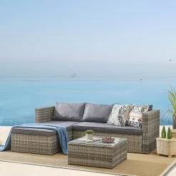 Troy Corner Rattan Garden Sofa Set With Table -Garden Store fee6e037 d0d9 4456 9131 dedafd32225f